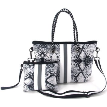 Luxury Tote Bag Neoprene Bag Large Capacity Neoprene Beach Tote Bags Shoulder Handbag for Women