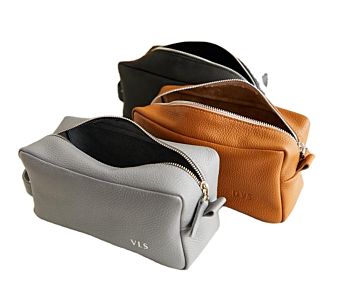 Man Wash Bag Groomsmen Gift Set Leather Toilet Bag Personalized Dopp Kit