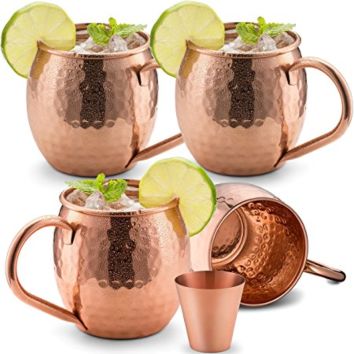 Manufacture Solid Copper 8Oz 16Oz Moscow Mugs Set of 4 Cocktail Copper Cups Set