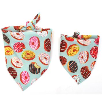Manufacturers Comfortable Breathable Cotton Donuts Watermelon Dog Bandanas for Small Medium Pet Dogs