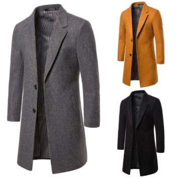 Manufacturing Men Coat Men Long Coat Assorted Solid Color plus Size Men's Coats