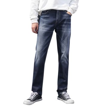 Men Jeans 100 Cotton Straight Blue Jeans Stylish Casual Men Clothing Jean