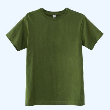 Men Military Green round Neck Cotton Color Tee Top Shirts