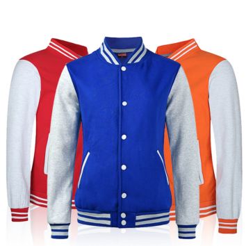 Men Unisex Button down College Letterman Bomber Jackets Baseball Varsity Jacket