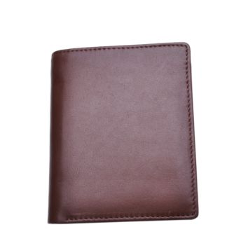 Men Wallets Short Design Male Coin Purse Pocket Brown Leather Wallet Man Aluminium Card Holder