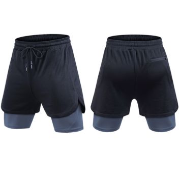 Mens Gym Shorts with Pockets/ Double Men Workout Shorts/ Top Men Sports Shorts