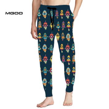 Mgoo Print Mens Lounge Pants Lightweight Soft Pyjama Pants Drawstring Casual Night Pants Men Sleep Bottoms