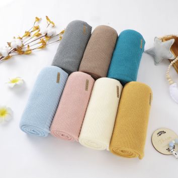 Mimixiong Baby Blanket Knitted Cotton Toddler Throw Blanket
