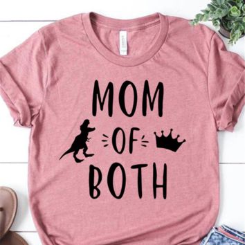Mom off Both Print Womens Blouse Short Sleeve T Shirts and Tops Shirts Women Shirts