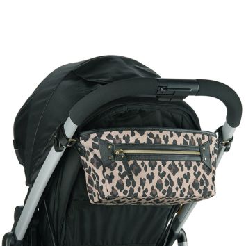 Mommy Leopard Hanging Stroller Caddy Organizer Bag for Diaper Baby Milk Bottle