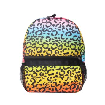 Monogrammed Rainbow Leopard Seersucker School Bags Backpack Dma7187