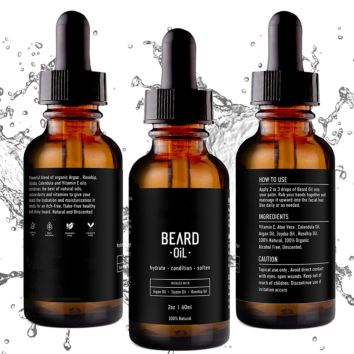 Natural Beard Oil for Enhancer Men Hair Facial Beard Growth