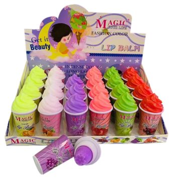 Natural Cosmetics Magic Moisturizing Ice Cream/Panda/Fox Shape Lip Balm for Kids