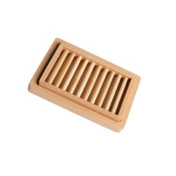 Natural Rectangle Multipurpose Soap Dish Wood Soap Tray Storage Shelf Plate Frame Soap Dish