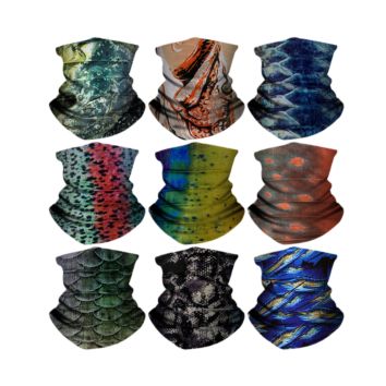 Neck Gaiter Sun Headwear Tubular Bandana Bule Color Tube Sports Seamless Headwear Fishing Bandana