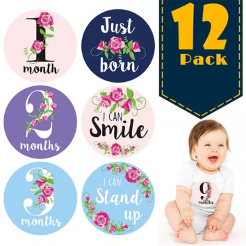 Newborn Baby Month Stickers Monthly Baby Milestone Sticker for Every Kids Baby Stickers
