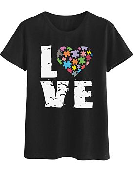 Newest Design Casual Love Letter Printing 4Xl plus Size T-Shirt Short Sleeve O-Neck Loose Women's T-Shirt