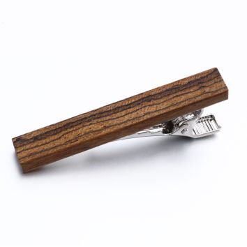 Ob Jewelry- Brass Metal Wooden Tie Clip from Jewelry