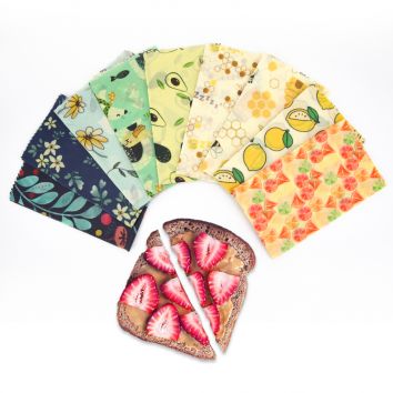 Organic Beeswax Wraps Durable and Eco Friendly Reusable Food Wrapping Paper