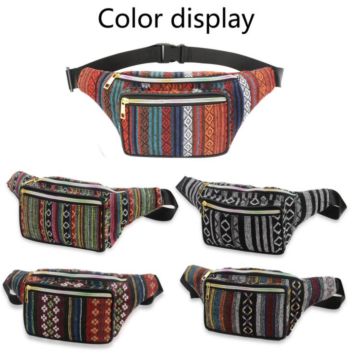Outdoor Sports Style Satchel Makeup Bag Travel Multiple Functions Hip Bum Chest Pouch with Adjustable Belt Fanny Pack
