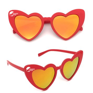 Plastic Promotional Sunglasses Heart Shaped Accept