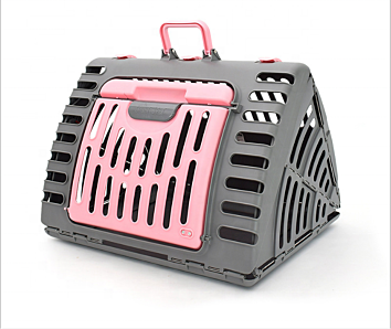 Plastic Travel Portable Folding Cat Pet Box Carrier