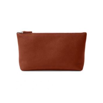 Pochette Cosmetic Faux Leather Zipper Pouch Bag