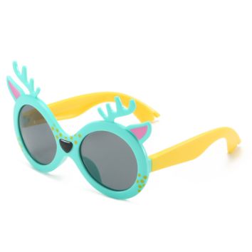 Polarized Deer Cartoon Pattern Sunglasses for Silicone Soft Children for Kids Eye Glasses