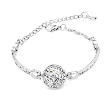 Popular Gold Silver Bracelet Eight Heart Eight Arrow Zircon Bracelets & Bangles Crystal Accessories Jewelry Women