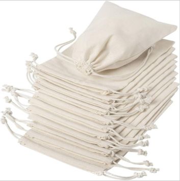 cheap price cotton muslin drawstring pouch bag in stock