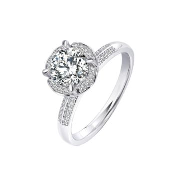 Product Jewelry Women's 1 Carat Moissanite Women's S925 Silver Ring