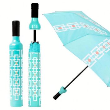 Promotional Rain 3 Folding Wine Shape Bottle Umbrella With