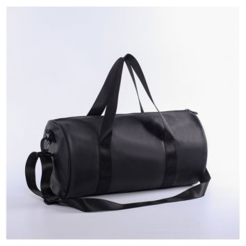 Promotional Waterproof Pu Leather Female Yoga Sports Bag Male Cylinder Shoulder Gym Travel Bag