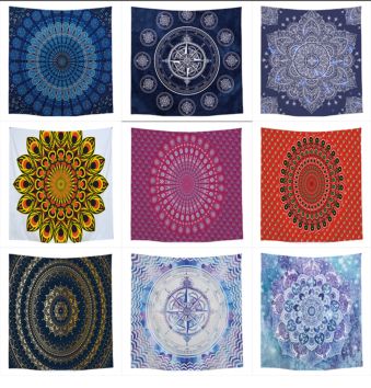 Psychedelic Wall Hanging Tapestry Jacquard Throw Tapestry Bohemian Manradas Decorated Tapestries