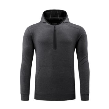 Pullover Long Sleeves for Men Plain Organic Cotton Fitness Half Zip Pullover Waterproof Men's Hoodies