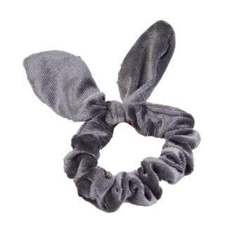 Rabbit Ears Gold Velvet Headband Ring Hair Tie Ponytail Elastic Hairband Hair Rope Girls Accessories