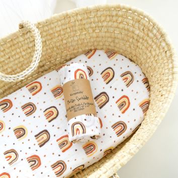 Rainbow Print 100% Organic Cotton Newborn Muslin Swaddle Baby Wrap Blanket Stroller Cover Crib Sheet 120*120Cm