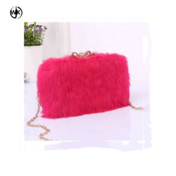 Real Cony Hair Clutch Bag Party Bags Handbag Lady Customised Clutch Bag