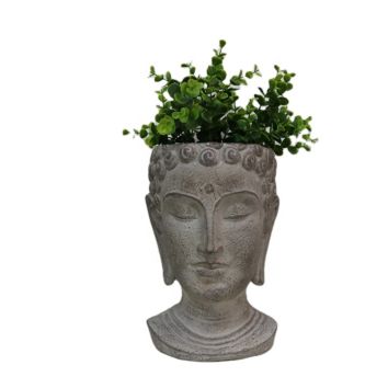 Resin Buddha Face Planters Garden Flower Pot Buddhism Plant Pots
