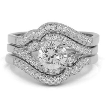 Rings Jewelry Women 925 Sterling Silver Wedding Rings Set