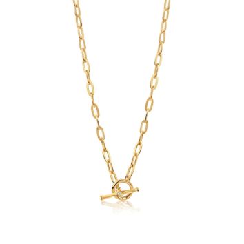 Roxi Simple Design Chunky Chain Jewelry Paper Clip Chain Bar Toggle Zircon Dainty Girl Necklace