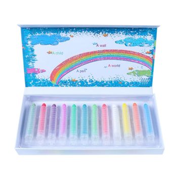 Safety Erasable Watercolors Washable Color Kids Children Wax Non Toxic Twistable Bath Crayons