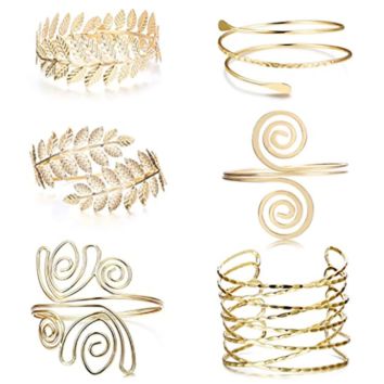 Sc Leaf Arm Bracelets & Bangles Personalized Open Adjustable Armband Gold Upper Arm Cuff Bracelet for Girls