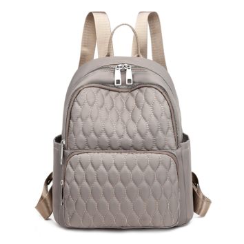 Simple Plaid Waterproof Nylon Cloth Mommy Bag Women Backpack Schoolbag
