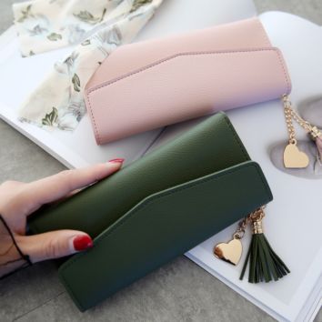 Simple Zipper Purses Long Section Clutch Wallet Soft Pu Leather Designer Slim Wallets Leather Woman