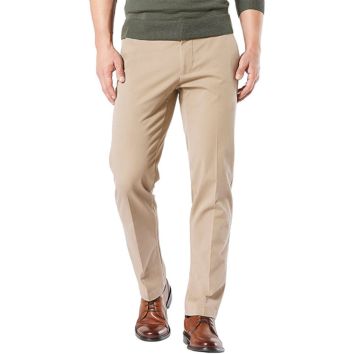 Slim Fit Straight Men's Pants Chinos Embroidery Man Cotton Twill Chino Pants