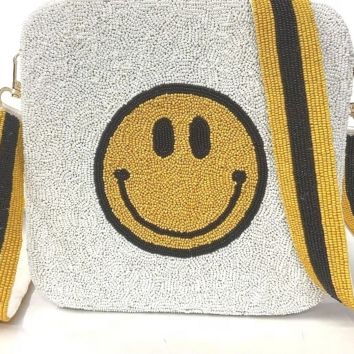 Smile Bag Smile Pattern for Women Beaded Work Box Bag Beaded Bag