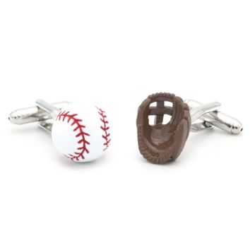 Sports Baseball Glove Cufflinks