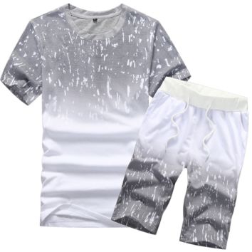 Sports T-Shirt Sets, Printed Casual Shirt and Shorts Use T Shirt Packaging Tshirts/