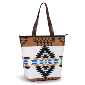 Square Crossbody Female Bag Plush Bag Geometric Pattern European and American Retro One-Shoulder Handbag